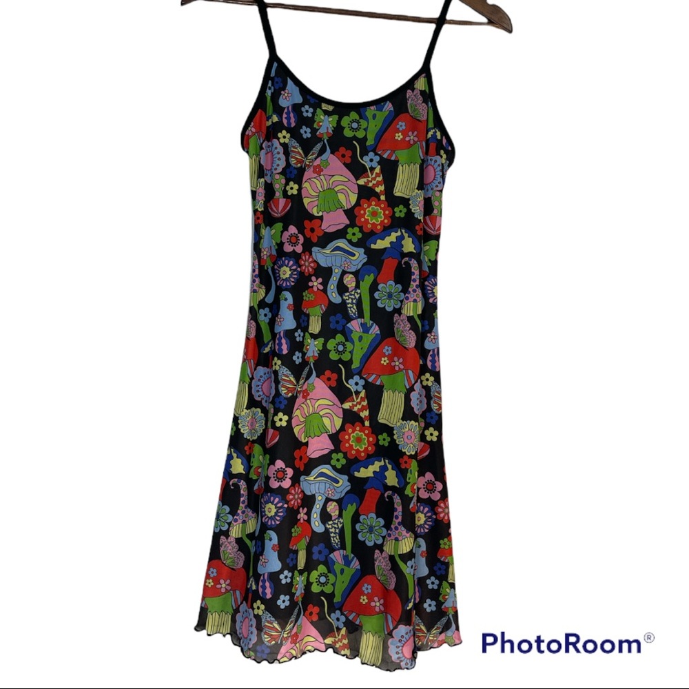 Current Mood Psychedelic Mushroom Butterfly Dress
